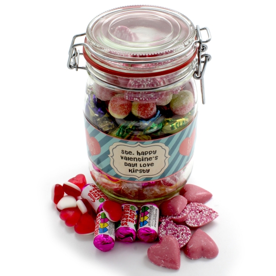 Personalised Valentine's Day Pick & Mix Sweet Jar